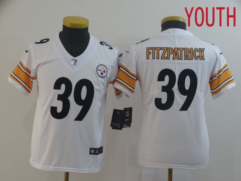 Youth Pittsburgh Steelers #39 Fitzpatrick White Nike Vapor Untouchable Limited Player NFL Jerseys